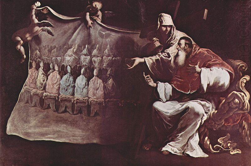 Sebastiano Ricci Gemaldezyklus zum Leben Papst Paul III., Szene: Papst Paul III. beseelt vom Glauben an das okumenische Konzil. china oil painting image